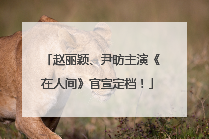 赵丽颖、尹昉主演《在人间》官宣定档！