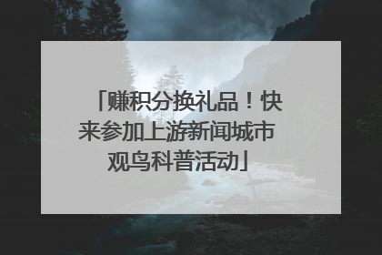 赚积分换礼品！快来参加上游新闻城市观鸟科普活动