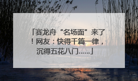 赛龙舟“名场面”来了！网友：快得千篇一律，沉得五花八门……