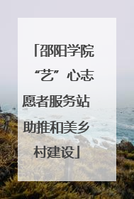 邵阳学院“艺”心志愿者服务站助推和美乡村建设