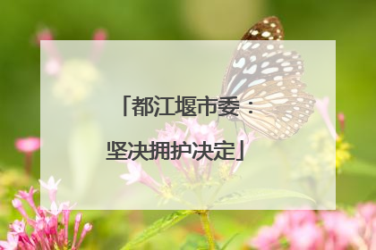 都江堰市委：坚决拥护决定
