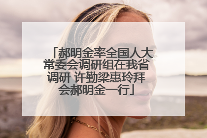 郝明金率全国人大常委会调研组在我省调研 许勤梁惠玲拜会郝明金一行