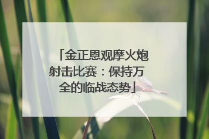 金正恩观摩火炮射击比赛：保持万全的临战态势