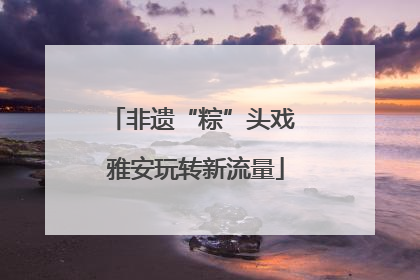 非遗“粽”头戏 雅安玩转新流量