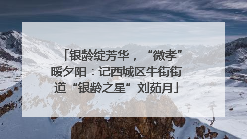 银龄绽芳华，“微孝”暖夕阳：记西城区牛街街道“银龄之星”刘茹月
