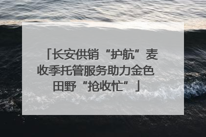 长安供销“护航”麦收季托管服务助力金色田野“抢收忙”