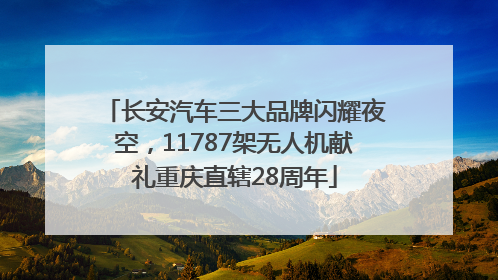 长安汽车三大品牌闪耀夜空，11787架无人机献礼重庆直辖28周年
