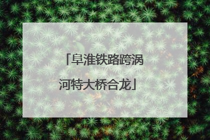阜淮铁路跨涡河特大桥合龙
