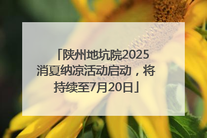 陕州地坑院2025消夏纳凉活动启动，将持续至7月20日