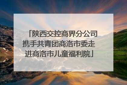 陕西交控商界分公司携手共青团商洛市委走进商洛市儿童福利院