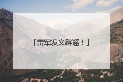 雷军发文辟谣！