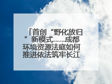 首创“野化放归”新模式……成都环境资源法庭如何推进依法筑牢长江上游生态屏障