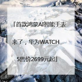 首款鸿蒙AI智能手表来了，华为WATCH 5售价2699元起
