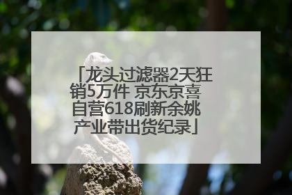 龙头过滤器2天狂销5万件 京东京喜自营618刷新余姚产业带出货纪录