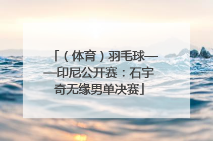 （体育）羽毛球——印尼公开赛：石宇奇无缘男单决赛