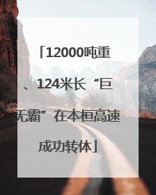 12000吨重、124米长“巨无霸”在本桓高速成功转体