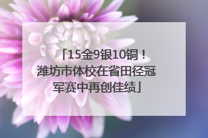 15金9银10铜！潍坊市体校在省田径冠军赛中再创佳绩