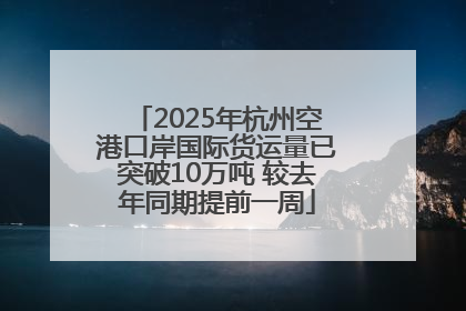 2025年杭州空港口岸国际货运量已突破10万吨 较去年同期提前一周