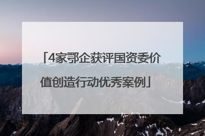 4家鄂企获评国资委价值创造行动优秀案例