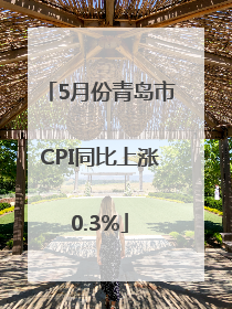 5月份青岛市CPI同比上涨0.3%